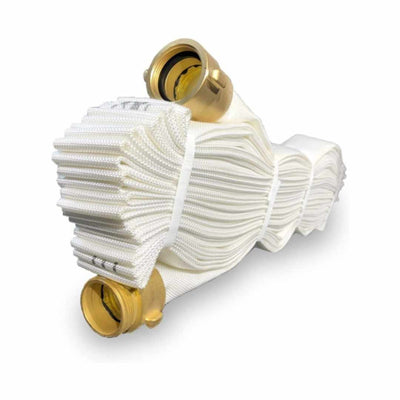 Standpipe Paragon Single Jacket Standpipe Rack and Reel Sprinkler Fire Hose w/Brass NPSH/NST Coupling Adapter - Ready to be Clipped in 1 1/2