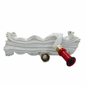 Standpipe Paragon Single Jacket Rack and Reel Sprinkler Fire Hose w/Brass NPSH/NST Coupling Adapter - Ready to be Clipped in 1 1/2" x 100' (Nozzle Included)