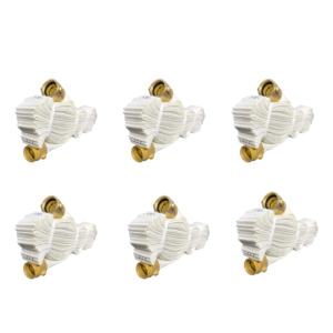 (6-PACK) Standpipe Paragon Single Jacket Standpipe Rack and Reel Sprinkler Fire Hose w/Brass NPSH/NST Coupling Adapter - Ready to be Clipped in 1 1/2" x 75' (Nozzle Included)